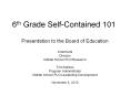 6th Grade Self-Contained 101 PowerPoint PPT Presentation
