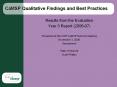 CaMSP Qualitative Findings and Best Practices Results from PowerPoint PPT Presentation