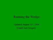 Running the Wedge