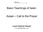 Basic Teachings of Islam