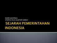 SEJARAH PEMERINTAHAN INDONESIA