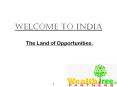 WELCOME TO INDIA PowerPoint PPT Presentation