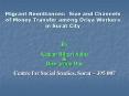 Migrant Remittances: Size and Channels of Money Transfer PowerPoint PPT Presentation