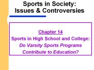 Sports in Society: Issues