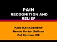 PAIN RECOGNITION AND RELIEF PAIN MANAGEMENT Bessie Burton PowerPoint PPT Presentation