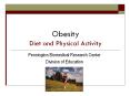 Obesity Diet and Physical Activity PowerPoint PPT Presentation