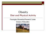 Obesity Diet and Physical Activity