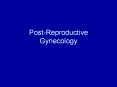 Post-Reproductive Gynecology And what about those hot PowerPoint PPT Presentation