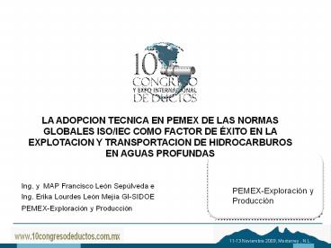 Ing. y MAP Francisco Leуn Sepъlveda e