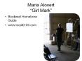Maria Alovert Girl Mark PowerPoint PPT Presentation