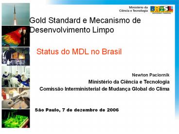 Gold Standard e Mecanismo de Desenvolvimento Limpo