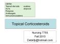 Topical Corticosteroids PowerPoint PPT Presentation