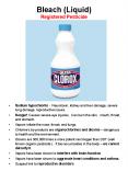 Bleach (Liquid) Registered Pesticide PowerPoint PPT Presentation