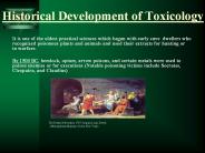 Historical Development of Toxicology