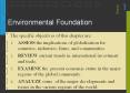 Environmental Foundation PowerPoint PPT Presentation
