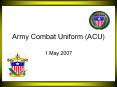 Army Combat Uniform (ACU) PowerPoint PPT Presentation