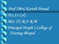Prof (Mrs) Karesh Prasad PowerPoint PPT Presentation