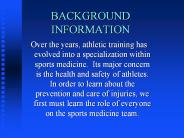 BACKGROUND INFORMATION