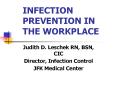 INFECTION PREVENTION IN THE WORKPLACE PowerPoint PPT Presentation