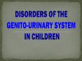 DISORDERS OF THE GENITO-URINARY IN CHILDREN PowerPoint PPT Presentation