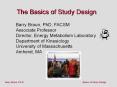 The Basics of Study Design PowerPoint PPT Presentation