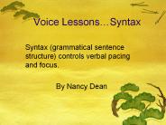 Voice Lessons