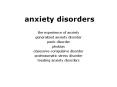 anxiety disorders PowerPoint PPT Presentation