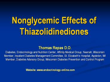 Nonglycemic Effects of Thiazolidinediones