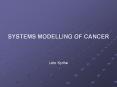 SYSTEMS MODELLING OF CANCER PowerPoint PPT Presentation