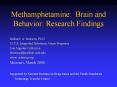 Methamphetamine: Brain and Behavior: Research Findings PowerPoint PPT Presentation
