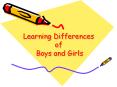 Learning Differences of Boys and Girls PowerPoint PPT Presentation