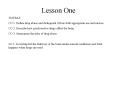 Lesson One PowerPoint PPT Presentation
