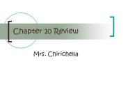 Chapter 10 Review