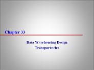 Data Warehousing Design