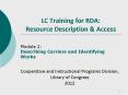LC Training for RDA: Resource Description PowerPoint PPT Presentation