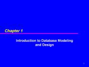 Introduction to Database Modeling and Design