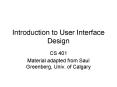 Introduction to User Interface Design PowerPoint PPT Presentation