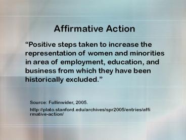 Affirmative Action