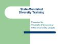 State-Mandated Diversity Training PowerPoint PPT Presentation