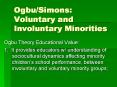 Ogbu/Simons: Voluntary and Involuntary Minorities PowerPoint PPT Presentation