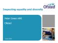 Inspecting equality and diversity PowerPoint PPT Presentation