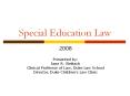 Special Education Law PowerPoint PPT Presentation
