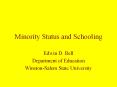 Minority Status and Schooling PowerPoint PPT Presentation