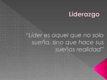Liderazgo