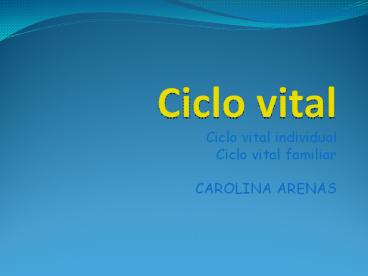 Ciclo vital