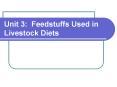 Unit 3: Feedstuffs Used in Livestock Diets PowerPoint PPT Presentation