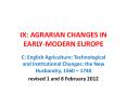 IX: AGRARIAN CHANGES IN EARLY-MODERN EUROPE PowerPoint PPT Presentation