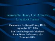 Permeable Heavy Use Area for Livestock Farms