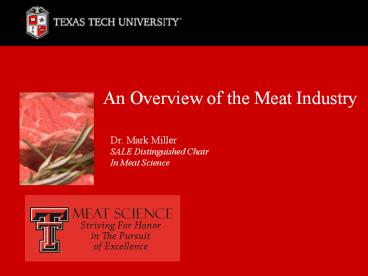 An Overview of the Meat Industry