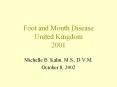Foot and Mouth Disease United Kingdom 2001 PowerPoint PPT Presentation
